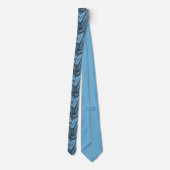 Abstract Geometric Black & Blue Custom Necktie Stropdas (Achterkant)