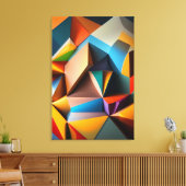 Abstract Geometric Canvas Afdruk (Insitu (Woonkamer))