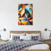Abstract Geometric Canvas Afdruk (Insitu (Slaapkamer))