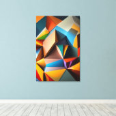 Abstract Geometric Canvas Afdruk (Insitu (Houten vloer))