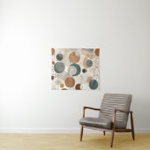 Abstract Geometric Circle Pattern Neutral Boho 384 Wandkleed (In Situ (horizontaal))