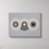 Abstract Geometric Circles and Lines Canvas Afdruk (Voorkant)
