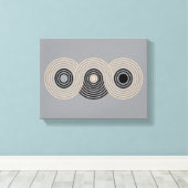 Abstract Geometric Circles and Lines Canvas Afdruk (Insitu (Houten vloer))