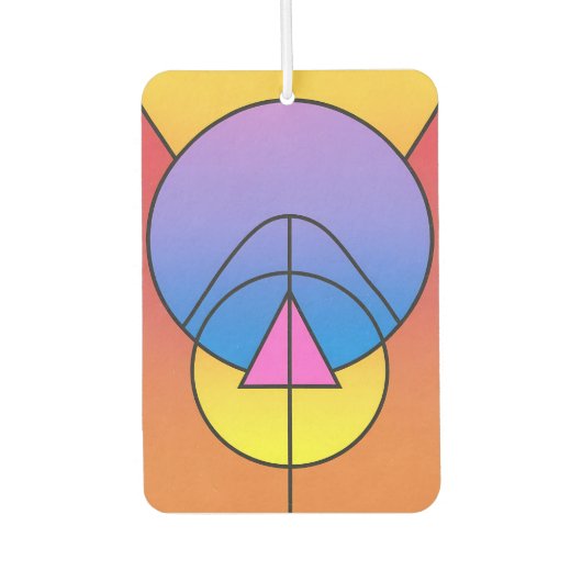 Abstract Geometric Circles Line Colorful  Luchtverfrisser (Voorkant)