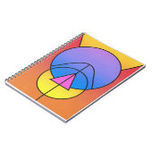 Abstract Geometric Circles Line Colorful Notitieboek (Linkerzijde)