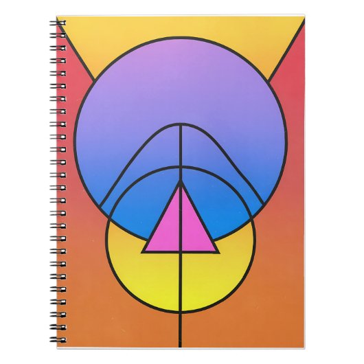 Abstract Geometric Circles Line Colorful Notitieboek (Voorkant)