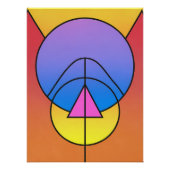 Abstract Geometric Circles Line Colorful Poster (Voorkant)
