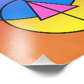 Abstract Geometric Circles Line Colorful Poster (Hoek)