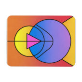 Abstract Geometric Circles Line Colorful Poster Magneet (Horizontaal)
