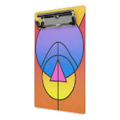 Abstract Geometric Circles Line Colorful Poster Mini Klembord (Angled2)