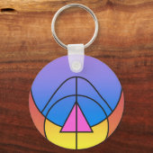 Abstract Geometric Circles Line Colorful Poster Sleutelhanger (Voorkant)