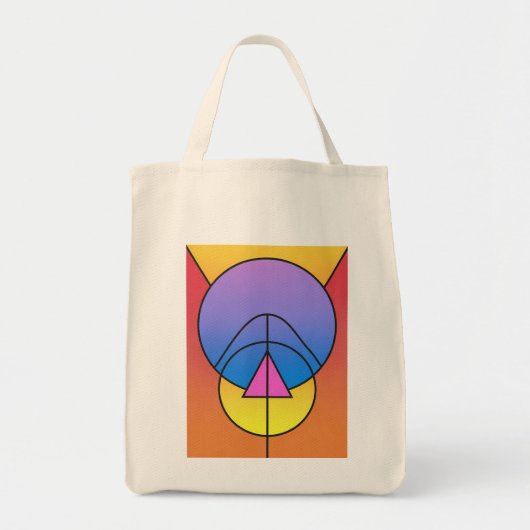 Abstract Geometric Circles Line Colorful  Tote Bag (Voorkant)