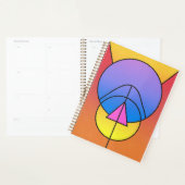 Abstract Geometric Circles Line Poster Planner (Display)