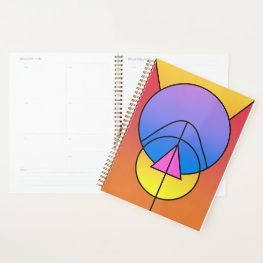 Abstract Geometric Circles Line  Poster Planner (Display)