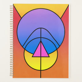 Abstract Geometric Circles Line Poster Planner