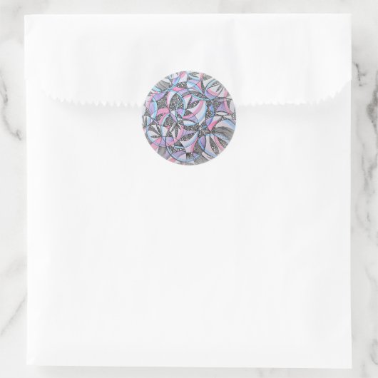 Abstract Geometric Circles Mandala Sticker (Tas)