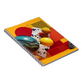 Abstract geometric colorful composition notitieboek (Rechterzijde)