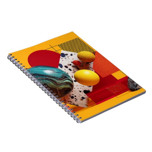 Abstract geometric colorful composition  notitieboek (Rechterzijde)