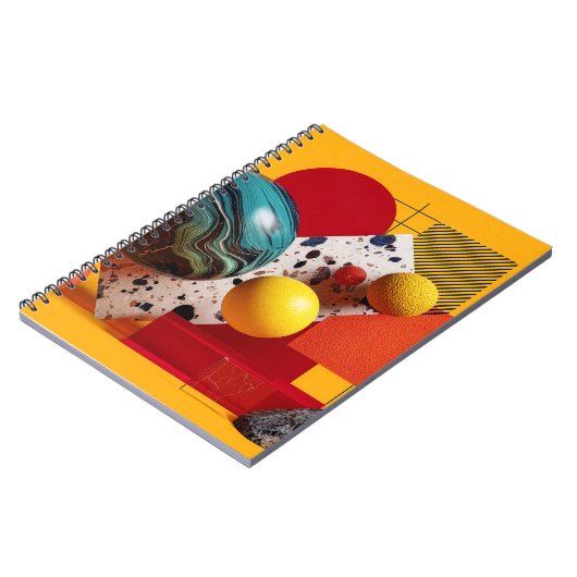 Abstract geometric colorful composition notitieboek (Linkerzijde)