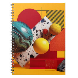 Abstract geometric colorful composition notitieboek