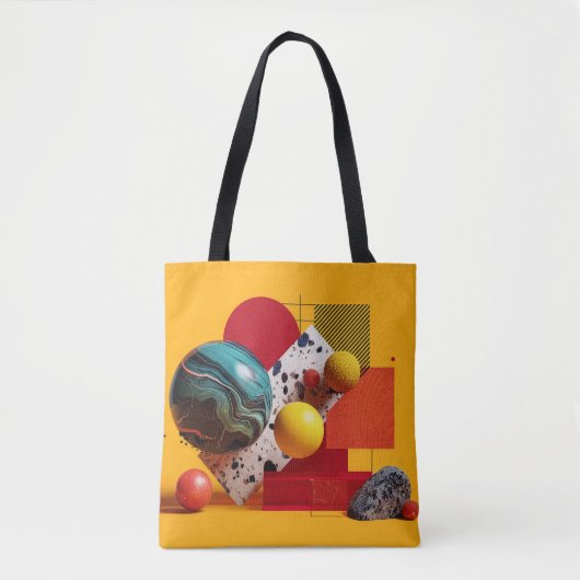 Abstract geometric colorful composition  tote bag (Voorkant)