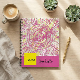 Abstract geometric contemporary colourful spiral  notitieboek