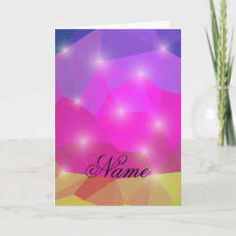 Abstract Geometric Crystal Mosaic in Pink