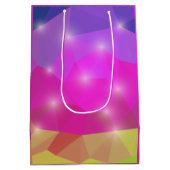 Abstract Geometric Crystal Mosaic in Pink Medium Cadeauzakje (Achterkant)