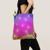 Abstract Geometric Crystal Mosaic in Pink Tote Bag (Dichtbij)