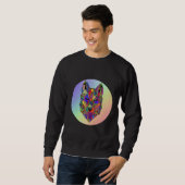 Abstract geometric cubic wolf art T-Shirt (Voorkant volledig)