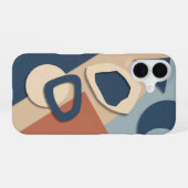 Abstract Geometric Cutout iPhone 16 Hoesje (Achterkant horizontaal)