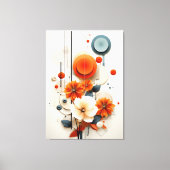 Abstract Geometric Floral Canvas Afdruk (Voorkant)