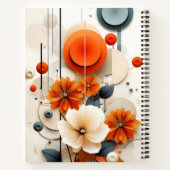 Abstract Geometric Floral Notitieboek (Achterkant)