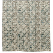 Abstract Geometric Floral Pattern Douchegordijn (Voorkant)