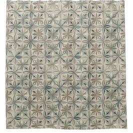 Abstract Geometric Floral Pattern Douchegordijn