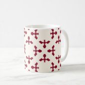 Abstract geometric floral pattern. Seamles Koffiemok (Voorkant rechts)