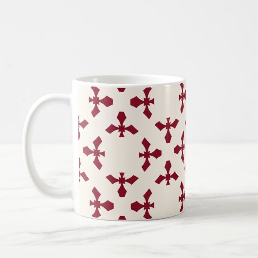 Abstract geometric floral pattern. Seamles Koffiemok (Links)