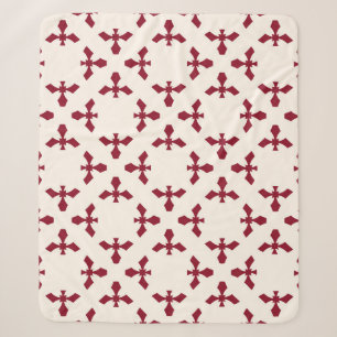 Abstract geometric floral pattern. Seamles Sherpa Deken