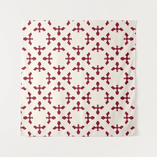 Abstract geometric floral pattern. Seamles Wandkleed (Voorkant)