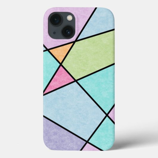 Abstract Geometric Frosted pastel Blue Roze Lila Case-Mate iPhone Case (Achterkant)