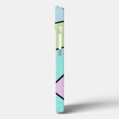 Abstract Geometric Frosted pastel Blue Roze Lila Case-Mate iPhone Case (Achterkant / Links)