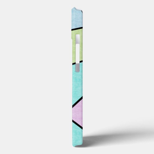 Abstract Geometric Frosted pastel Blue Roze Lila Case-Mate iPhone Case (Achterkant / Links)