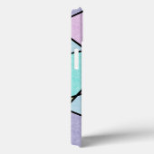 Abstract Geometric Frosted pastel Blue Roze Lila Case-Mate iPhone Case (Achterkant / Rechts)