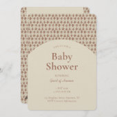 Abstract + Geometric Gender Neutral Brown Beige Kaart (Voorkant / Achterkant)