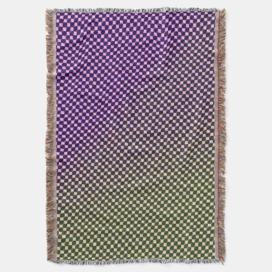 Abstract Geometric Gradient Checker Pattern 1278 Deken (Voorkant Verticaal)