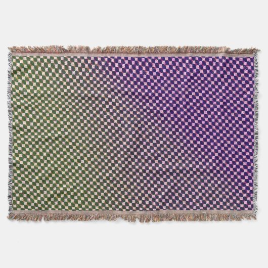 Abstract Geometric Gradient Checker Pattern 1278 Deken (Voorkant)