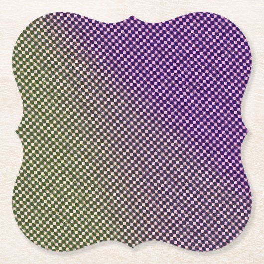 Abstract Geometric Gradient Checker Pattern 1278 Kartonnen Onderzetters (Voorkant)