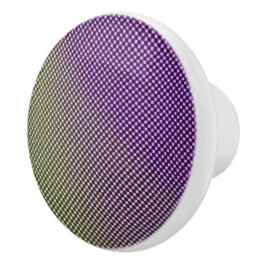 Abstract Geometric Gradient Checker Pattern 1278 Keramische Knop (Rechts)