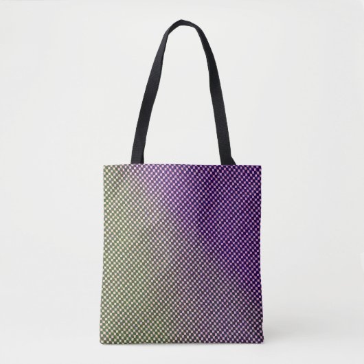 Abstract Geometric Gradient Checker Pattern 1278 Tote Bag (Voorkant)