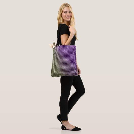 Abstract Geometric Gradient Checker Pattern 1278 Tote Bag (Op model)